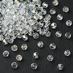プレシオサ®クリスタルビーズ  チェコクリスタル  451 19 602 ラウンド  00030 242 銀色のフレア  4mm  穴：1mm&nbsp;X-PRC-BB4-00030-242