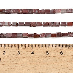 天然レッドレインボージャスパービーズ連売り  直方体の  4x2.5x2.5mm  穴：0.8mm  約93個/連  14.96''（38センチメートル）&nbsp;GG-CBA2498-B01-01