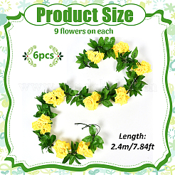 Artificial Rose Rattan&nbsp;DJEW-WR0001-21A-05