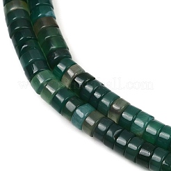 染め加工天然石瑪瑙ビーズ連売り  ディスク  ヒシビーズ  ティール  6x4mm  穴：1mm  約105個/連  14.76''~14.96''（37.5~38センチメートル）&nbsp;G-U030-B01-02