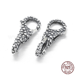 タイ 925 スターリングシルバー カニカン  バンピー  アンティークシルバー  24.5x10.5x9mm  穴：6mm&nbsp;STER-L055-054AS