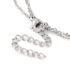 Non-Tarnish 304 Stainless Steel Double Chains Multi-strand Anklet for Women&nbsp;STAS-E001-26P