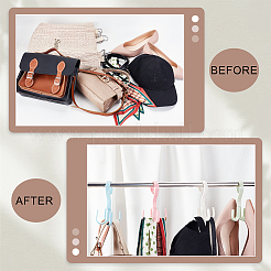 AHADEMAKER 8 Sets 4 Colors Plastic Multi-Function 4-Claw Bag Hangers&nbsp;AJEW-GA0005-60
