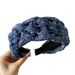 Denim Sequin Hair Bands for Women Girls&nbsp;PW-WG3BDBE-01