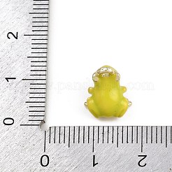合金エナメルチャーム  カエル  11.5x10x9mm  穴：1.5mm&nbsp;X-FIND-I052-03G-04