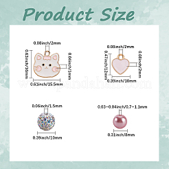 DIY Alloy Enamel Cat Charms & Glass Beads Bracelets Making Kits&nbsp;DIY-SC0030-79