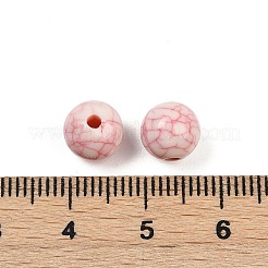 アクリル模造ターコイズビーズ  ラウンド  レッド  8mm  穴：1.8mm  約1724個/500g&nbsp;OACR-S047-20B