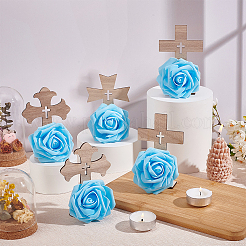 18Pcs 3 Styles Halloween Wooden Cross Ornament&nbsp;DJEW-OC0001-41