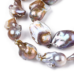 Natural Baroque Pearl Keshi Pearl Beads Strands&nbsp;PEAR-S019-04D