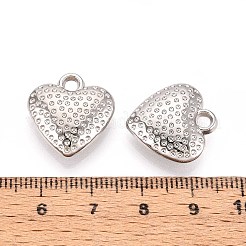 CCBプラスチックペンダント  ハート  プラチナ  19~19.5x18x6mm  穴：2.5mm&nbsp;CCB-T012-11P-02