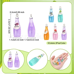 10Pcs 5 Styles Opaque Resin Pendants&nbsp;RESI-FS0001-91