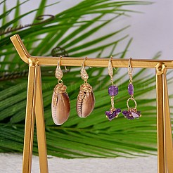 4 Pairs 4 Style Brass Micro Pave Clear Cubic Zirconia Earring Hooks&nbsp;KK-SZ0004-62
