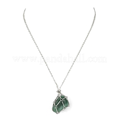 Brass Pouch Necklace Making for Gemstone Nugget&nbsp;NJEW-JN04368