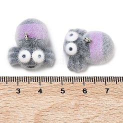 Flocking Opaque Resin Pendants&nbsp;RESI-F064-A11