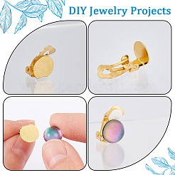 60Pcs 2 Colors Brass Clip-on Earring Settings&nbsp;KK-SP0001-11