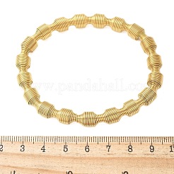 女性用304ステンレススチールストレッチバングル  ゴールドカラー  1/4インチ（0.75cm）  内径：2-1/8インチ（5.25cm）&nbsp;LS-BJEW-P315-02F-G