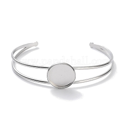 Non-Tarnish 304 Stainless Steel Bracelets Setting Making&nbsp;BJEW-B090-03B-P