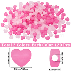 240Pcs 2 Colors Frosted Transparent Acrylic Beads&nbsp;MACR-PA0001-53