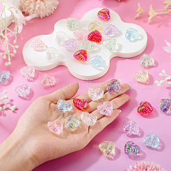 35Pcs UV Plating Iridescent Acrylic Beads&nbsp;OACR-TA0004-20
