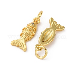 Brass Micro Pave Cubic Zirconia Pendants&nbsp;KK-I276-07G