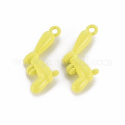 スプレープリント合金ペンダント  カドミウムフリー＆鉛フリー  兎  ミックスカラー  21x14x5mm  穴：1.8mm&nbsp;PALLOY-S132-239-RS
