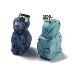 Natural & Synthetic Mixed Gemstone Pendants&nbsp;G-B068-01P