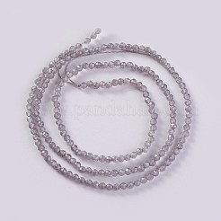 ガラスビーズ連売り  多面カット  ラウンド  ミックスカラー  2x2mm  穴：0.4mm  約183~187個/連  13.38