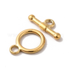 イオンプレーティング（IP）304ステンレススチールマンテル  リング  18KGP本金メッキ  リング：15.5x12x2mm  穴：2mm  バー：17x7x3mm  穴：2.5mm&nbsp;STAS-H212-19G