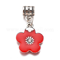 Alloy Enamel European Dangle Charms&nbsp;ENAM-F139-01A-AS-RS