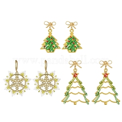 3 Pairs Brass Stud Earring & 304 Stainless Steel Leverback Earring Sets&nbsp;EJEW-MZ00496