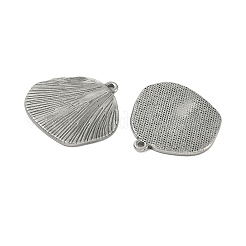 変色しない304ステンレススチールペンダント  葉  ステンレス鋼色  33x31x2mm  穴：1.8mm&nbsp;STAS-L260-002P-1