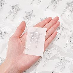 ホットフィックス用デコシート  マスクと衣装のアクセサリー  スター  クリスタル  62x35x1mm&nbsp;DIY-FG0001-41