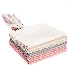 15Pcs 3 Colors Square Fiber Cloth Jewelry Pouches&nbsp;ABAG-TA0002-24