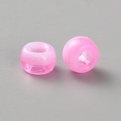 樹脂ビーズ  大穴ビーズ  天然石風  バレル  パールピンク  9x5.5mm  穴：4mm  1900個/セット&nbsp;RESI-WH0090-05A