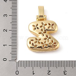 Brass Micro Pave Cubic Zirconia Pendants&nbsp;ZIRC-P121-01G-Z