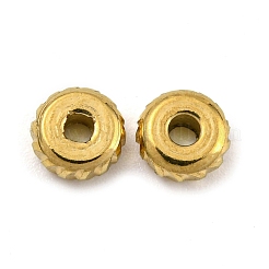 304ステンレススチールビーズ  フラットラウンド  ゴールドカラー  5x2mm  穴：1.5mm&nbsp;STAS-P355-03A-G
