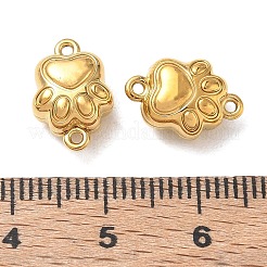304ステンレススチール製マグネット留め具  足跡  18KGP本金メッキ  足跡  13x9x6.5mm  穴：1.1mm&nbsp;SA-CBAA284-03A-G
