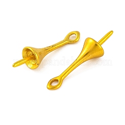 Brass Bead Cap Bails&nbsp;KK-G502-17A-G
