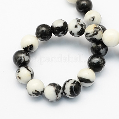 Natural Zebra Jasper Round Beads Strands&nbsp;G-S174-8mm
