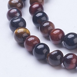 Natural Tiger Eye Beads Strands&nbsp;G-D855-07-6mm