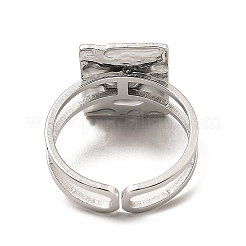 Non-Tarnish 304 Stainless Steel Open Cuff Rings&nbsp;RJEW-Z018-17P