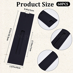 紙製ペンケース  ペン収納バッグ  長方形  ブラック  155x40x1mm&nbsp;AJEW-CP0012-24A