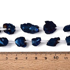 Electroplate Raw Rough Natural Amethyst Beads Strands&nbsp;G-Q610-06A