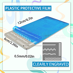 ステンレス鋼の DIY ネイルアート テンプレート  テンプレートツール  長方形  混合図形  12x6cm  3個/セット&nbsp;MRMJ-WH0092-028