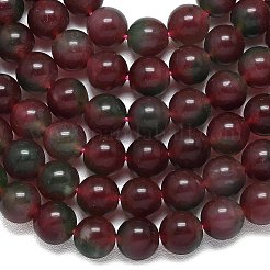 天然石マレーシアジェイドビーズ連売り  染め＆加熱  ラウンド  インディアンレッド  8mm  穴：1mm  約48個/連  15.08''~15.16''（38.3~38.5センチメートル）&nbsp;G-B165-C03-8mm