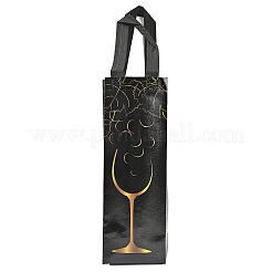 Non-Woven Reusable Folding Wine Bottle Gift Bags with Handle&nbsp;ABAG-C012-06