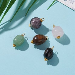 Nuggets Natural Mixed Gemstone Pendants&nbsp;PALLOY-JF00603