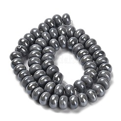 Glazed Porcelain Rondelle Beads&nbsp;PORC-Q001-01G
