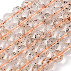 天然ハーキマーダイヤモンドビーズ連売り  ラウンド  6mm  穴：0.8mm  約58個/連  15.16''（38.5センチメートル）&nbsp;G-Z115-C03-6mm