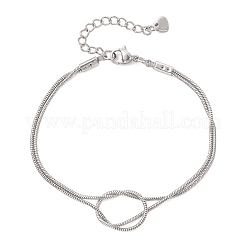 304 Stainless Steel Snake Chain Bracelets for Women&nbsp;BJEW-JB13359